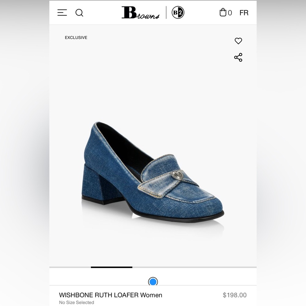 Wishbone leather denim loafer size 8.5! Never worn!